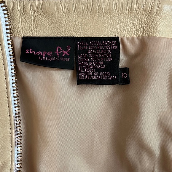 Vintage 90s SHAPE FX Women’s Whimsigoth Leather Bustier Corset Top Crochet Sz 10 - Picture 15 of 15